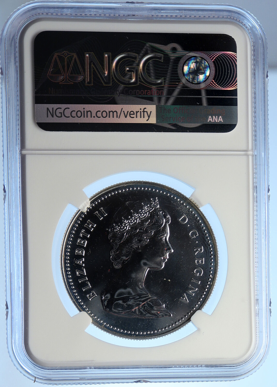 1980 CANADA Arctic Polar Bear Elizabeth II Specimen Silver $ Coin NGC i106779