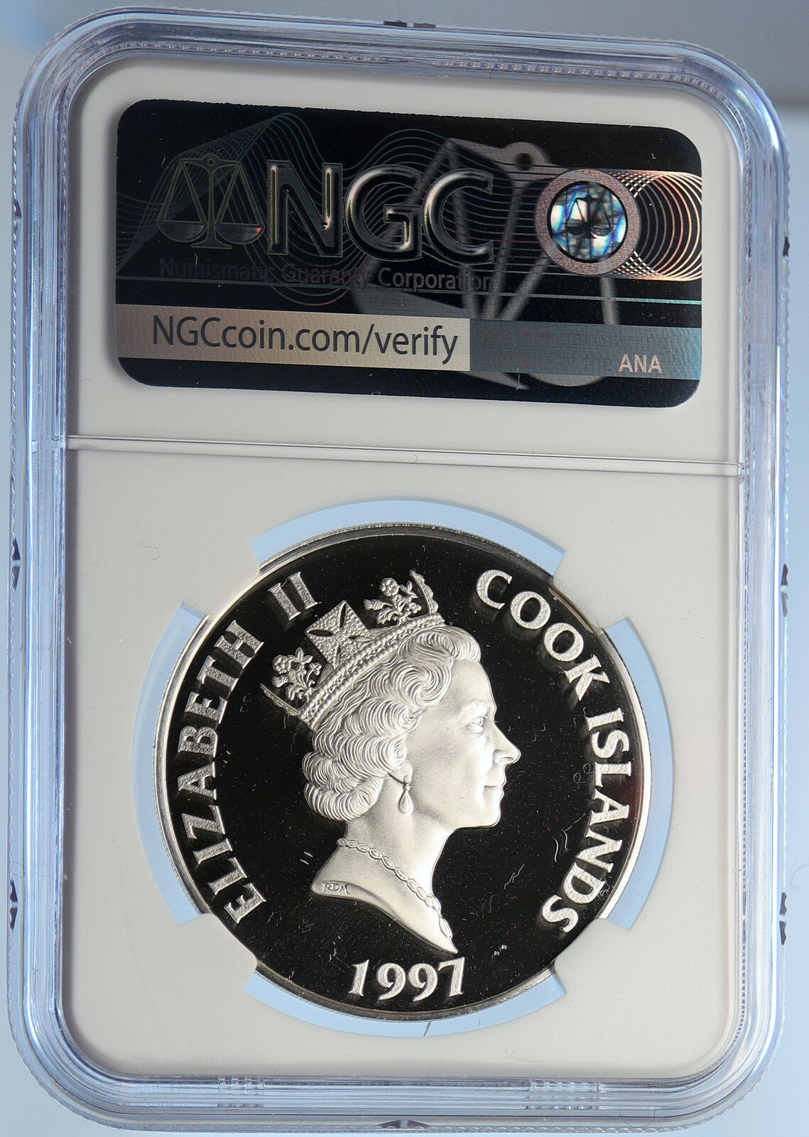 1997 COOK ISLANDS Automobile Cars 1800s Proof Silver 50 Dollars Coin NGC i107070