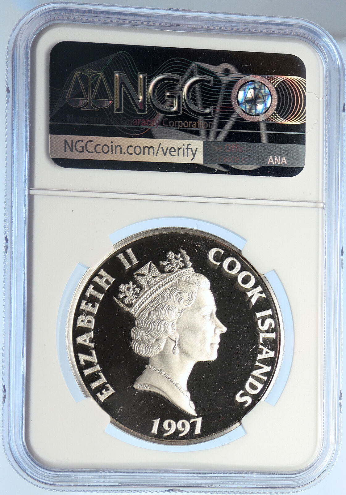 1997 COOK ISLANDS Charlemagne 8th Century PRF Silver 50 Dollars Coin NGC i107072