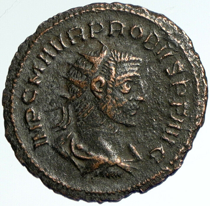 PROBUS w Jupiter Authentic Ancient Original 276AD Antioch Old Roman Coin i102394