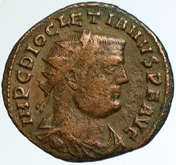 DIOCLETIAN Alexandria Ancient Roman Coin ZEUS GLOBAL VICTORY to EMPEROR i102393