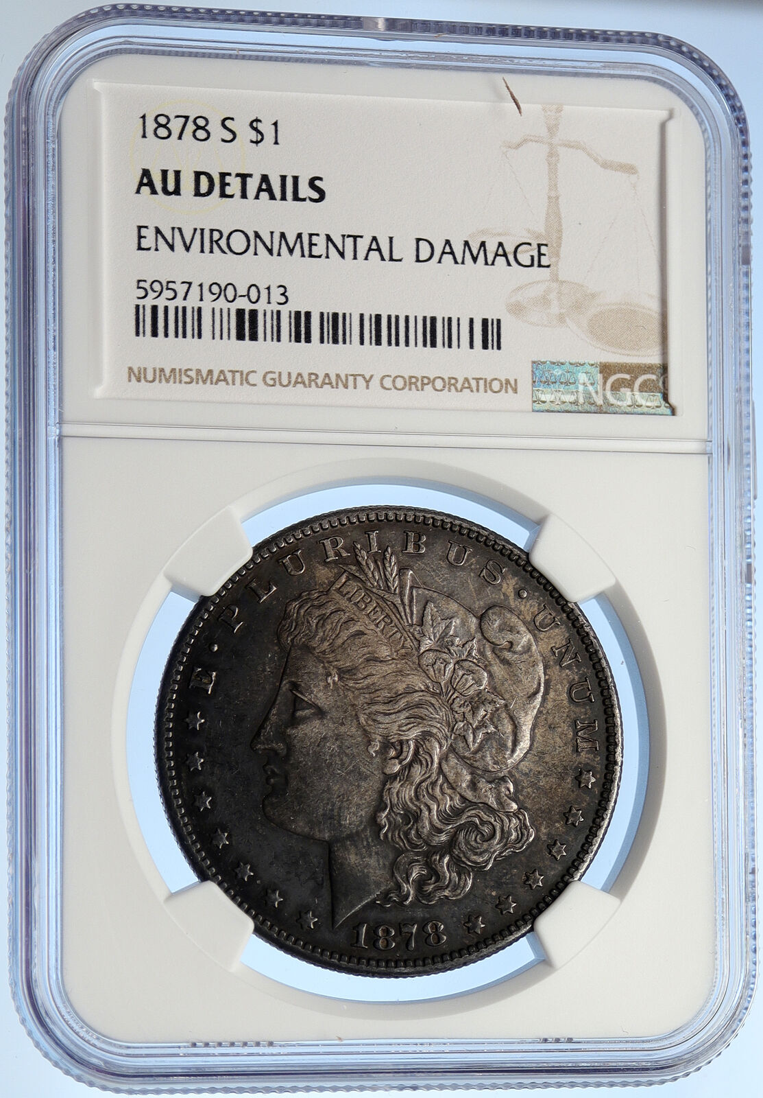 1878 S UNITED STATES of America SILVER Morgan US Dollar Coin EAGLE NGC i106258