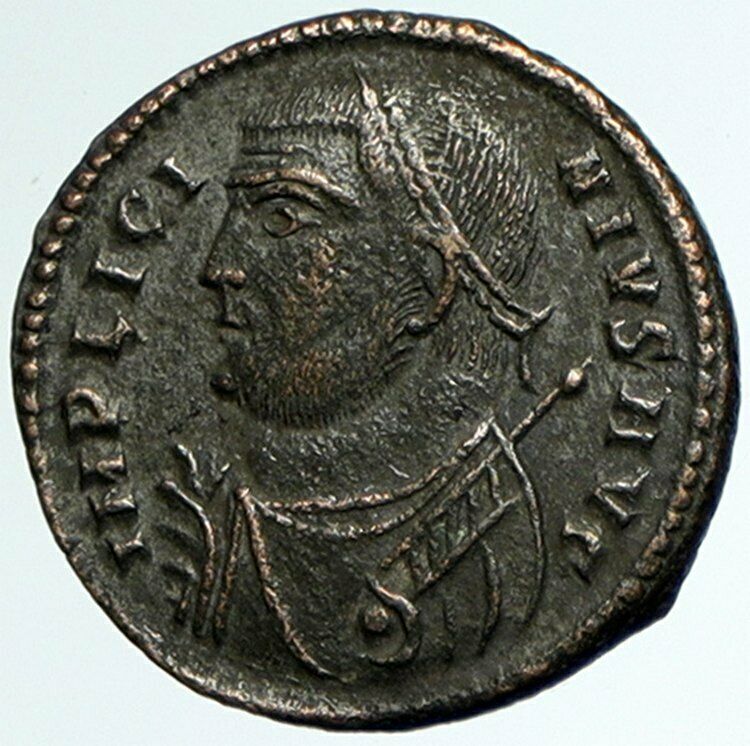 LICINIUS I Authentic Ancient Roman Coin w JUPITER ZEUS Global VICTORY i102392