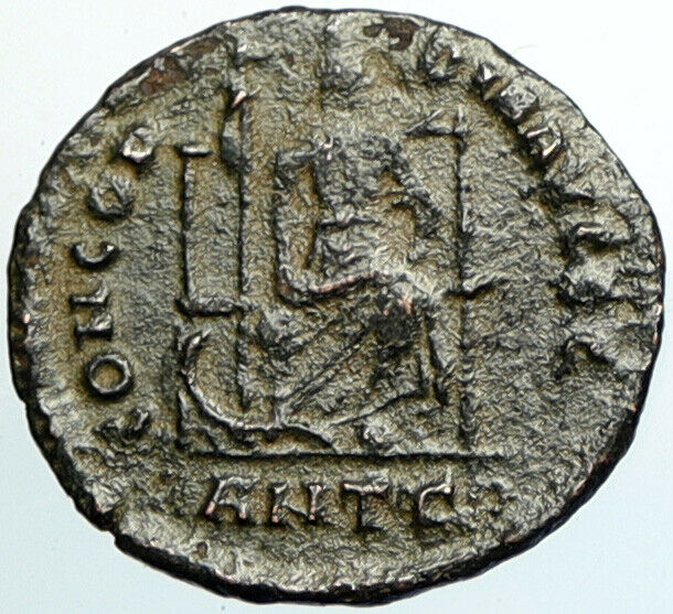 THEODOSIUS I the GREAT Ancient Antioch CONSTANTINOPOLIS Globe Roman Coin i102209