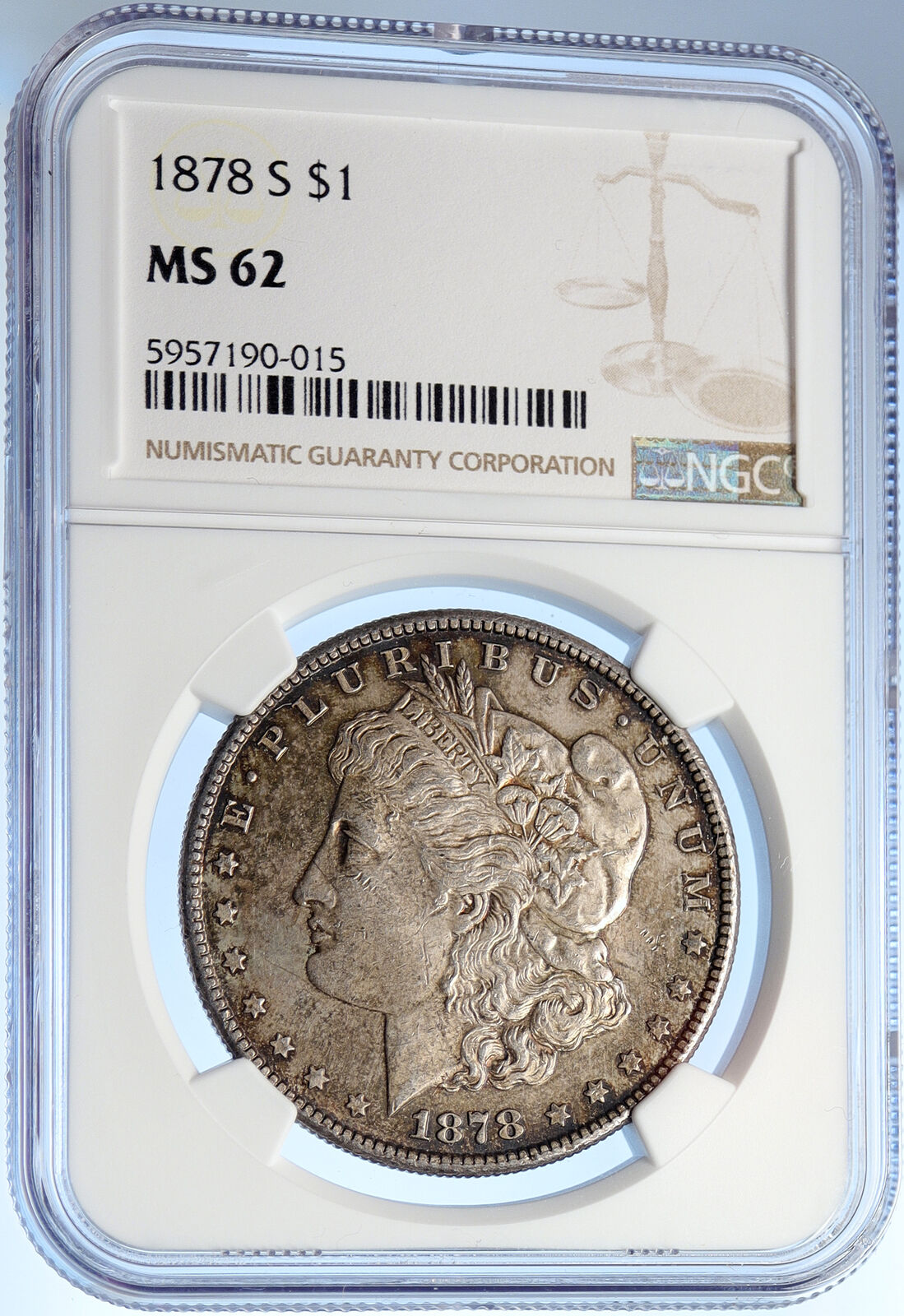 1878 S UNITED STATES of America SILVER Morgan US Dollar Coin EAGLE NGC i106260