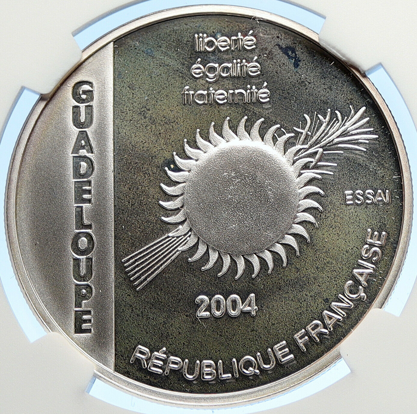 2004 FRANCE Guadeloupe Marine History Proof Silver 1 1/2 Euro Coin NGC i106292