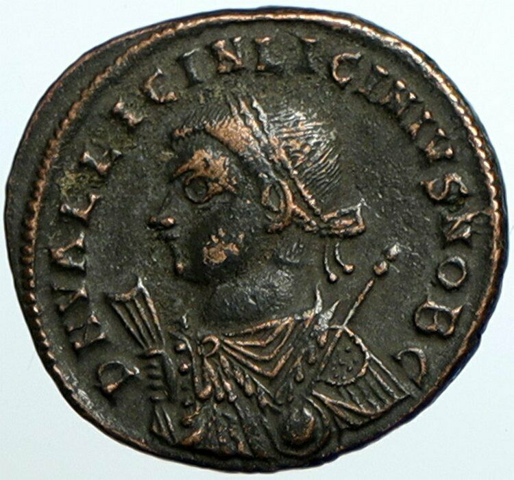 LICINIUS II Jr. Nicomedia Authentic Ancient Roman Coin ZEUS GLOBE NIKE i102437