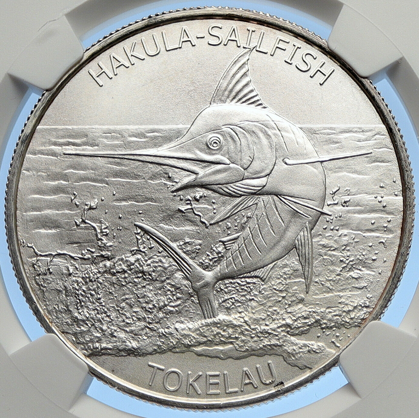 2013 TOKELAU ISLANDS Genuine w HAKULA SAILFISH Proof Silver $5 Coin NGC i106293