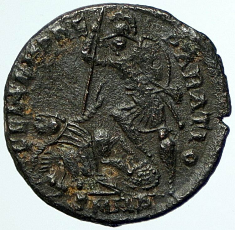 CONSTANTIUS GALLUS Authentic Ancient 351 AD Roman Coin HORSEMAN SPEARED i105027