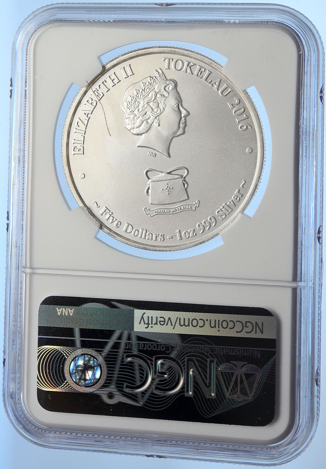 2013 TOKELAU ISLANDS Genuine w HAKULA SAILFISH Proof Silver $5 Coin NGC i106293