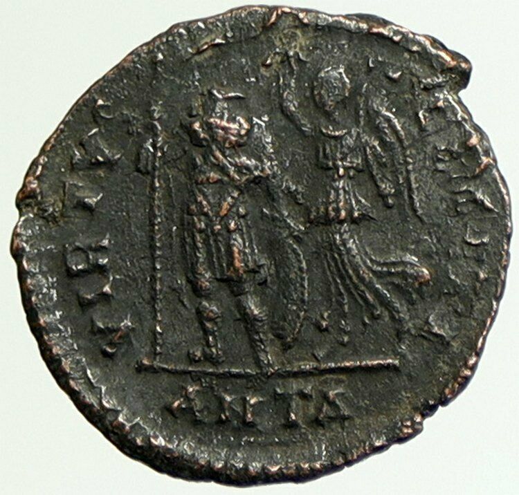 HONORIUS crowned by Victory 395AD Antioch Authentic Ancient Roman Coin i105062