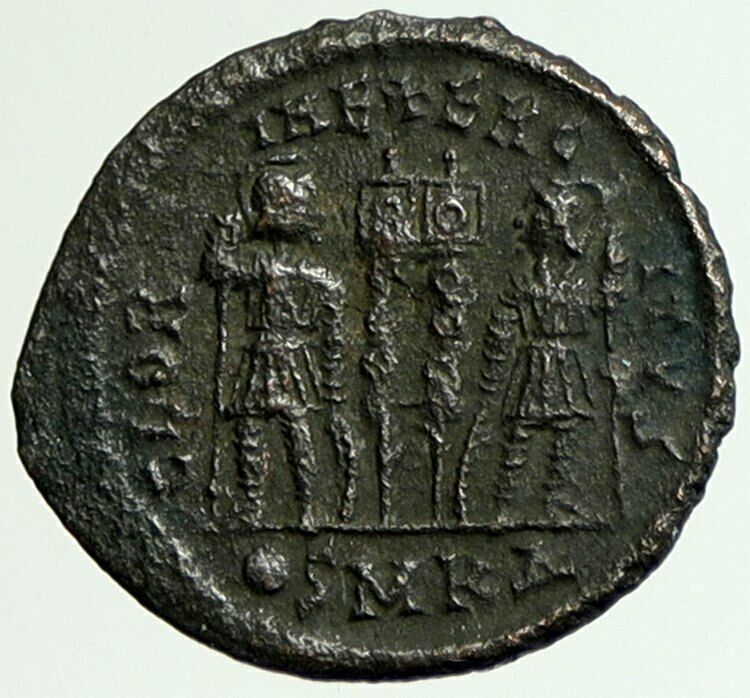 CONSTANTIUS II Constantine the Great Son Roman Coin WAR LEGION SOLDIERS i105049