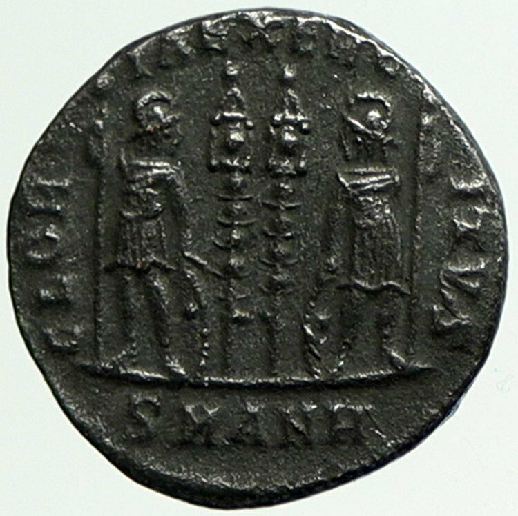 CONSTANTIUS II Antioch Authentic Ancient Roman Coin WAR LEGION SOLDIERS i105044