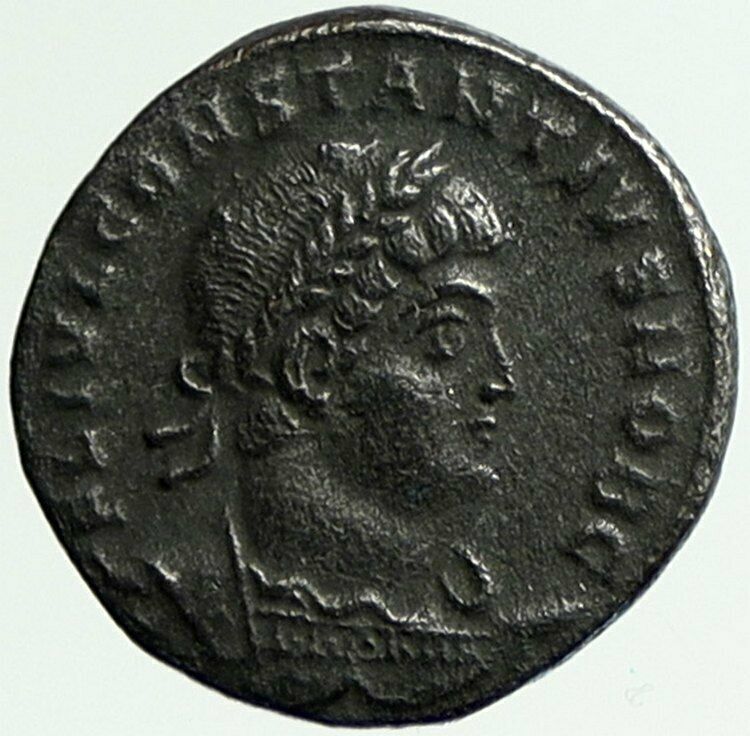 CONSTANTIUS II Antioch Authentic Ancient Roman Coin WAR LEGION SOLDIERS i105044