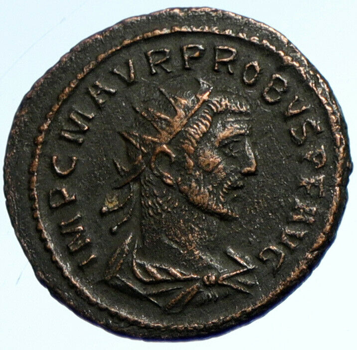 PROBUS Authentic Ancient Original OLD Genuine Roman Coin PRESENTED GLOBE i102860