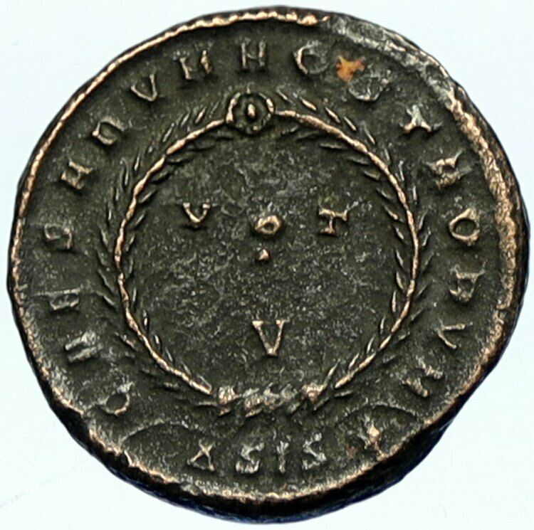 CRISPUS Authentic Ancient 320AD Ticinum Genuine Original Roman Coin VOT i102877