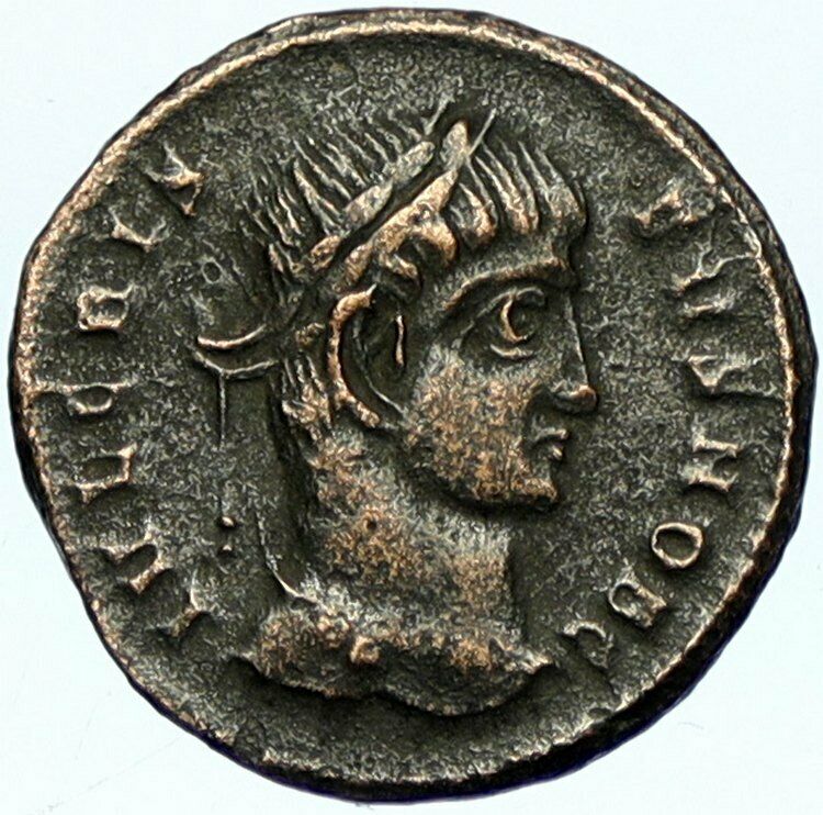 CRISPUS Authentic Ancient 320AD Ticinum Genuine Original Roman Coin VOT i102877