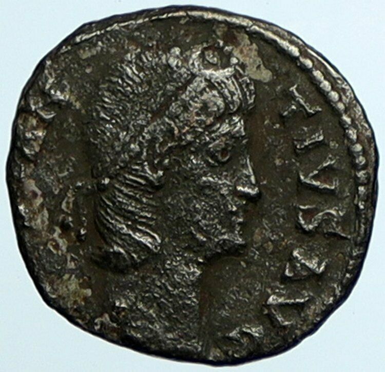 CONSTANTIUS II Authentic Ancient 337AD Roman Coin w LEGIONARY SOLDIERS i105402