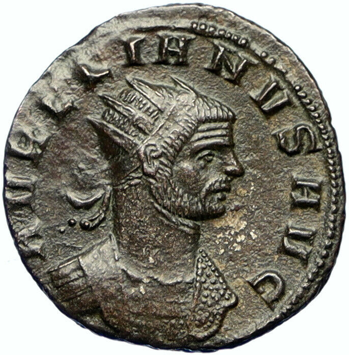 AURELIAN Wreath from Woman 274 AD Rare Ancient ANTIQUE OLD Roman Coin i102727