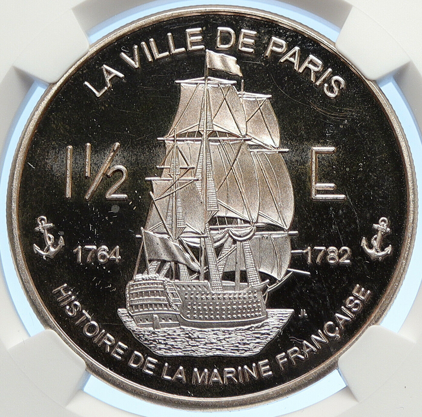 2004 FRANCE Saint Martin VILLE DE PARIS Proof Silver 1 1/2 Euro Coin NGC i106295