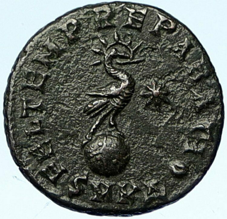 CONSTANTIUS II 348AD Cyzicus Authentic Ancient OLD Roman Coin PHOENIX i102728