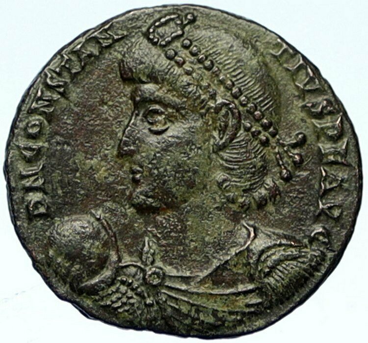 CONSTANTIUS II Son of Constantine the Great Ancient Roman Coin Labarum i102730