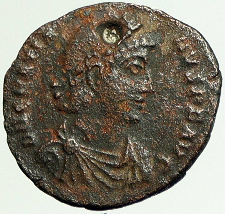 GRATIAN 378AD Antioch Authentic ANCIENT Old Roman Coin City Goddess ROMA i105050