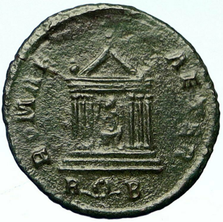 PROBUS Original 276AD Authentic Ancient OLD Roman Coin Temple of ROMA i102729