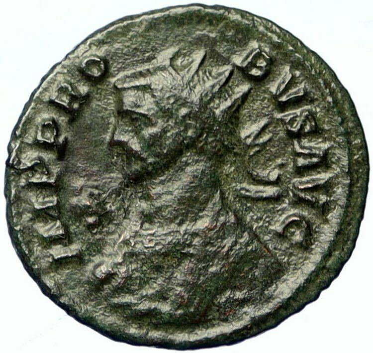 PROBUS Original 276AD Authentic Ancient OLD Roman Coin Temple of ROMA i102729