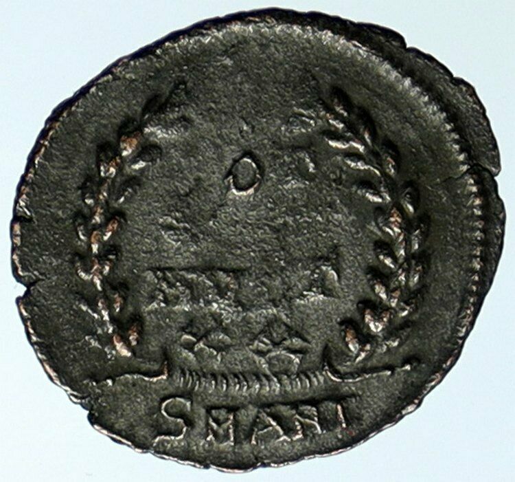 CONSTANTIUS II 347-48 AD Constantinople Ancient OLD Roman Coin Wreath i105411