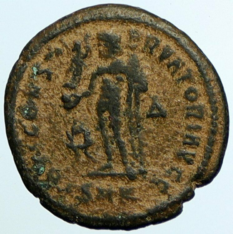 ARCADIUS 383AD Authentic Ancient Roman Coin VICTORY Trophy & WAR CAPTIVE i105408