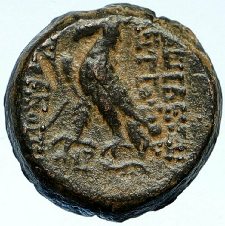 ANTIOCHOS VIII Grypos Seleukid Greek OLD Ancient ARTEMIS & APOLLO Coin i102737