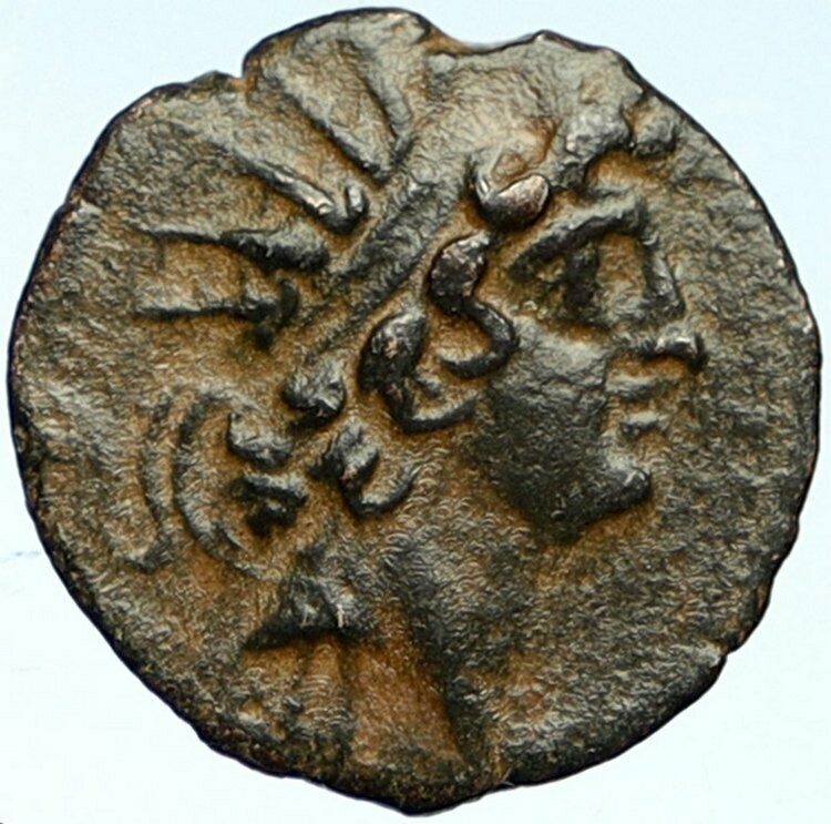 ANTIOCHOS VIII Grypos Seleukid Greek OLD Ancient ARTEMIS & APOLLO Coin i102737