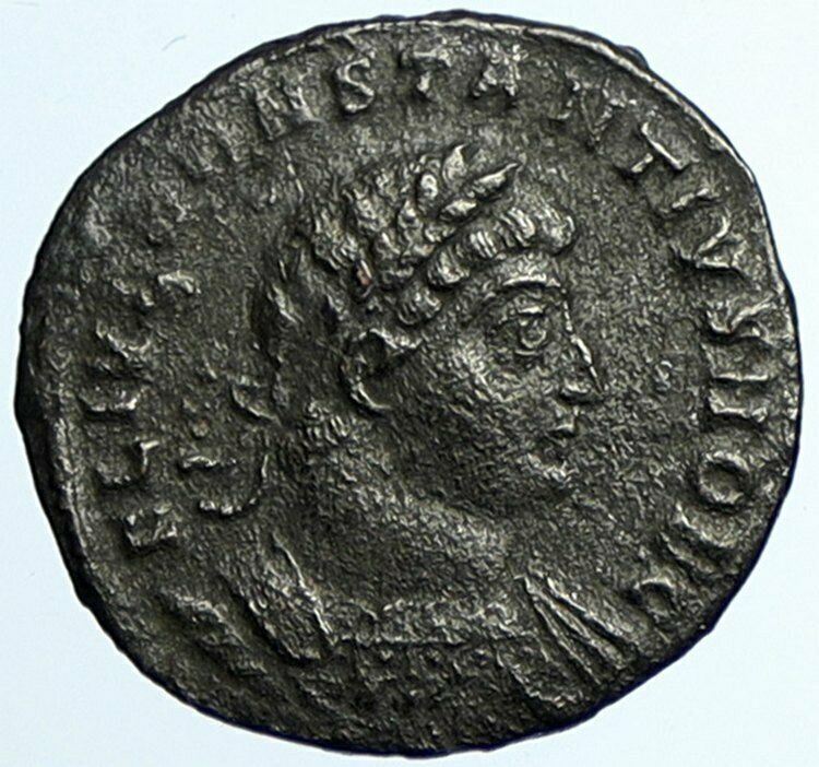 CONSTANTIUS II Antioch Authentic Ancient Roman Coin WAR LEGION SOLDIERS i105436