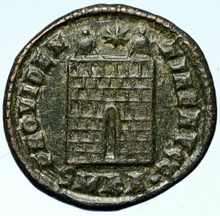 CONSTANTINE I the GREAT Authentic Ancient Roman Coin LEGION CAMP GATE i102743