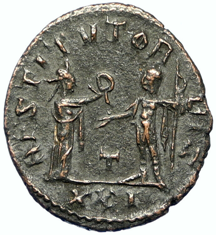 AURELIAN Wreath from Woman 274 AD Rare Ancient ANTIQUE OLD Roman Coin i102823