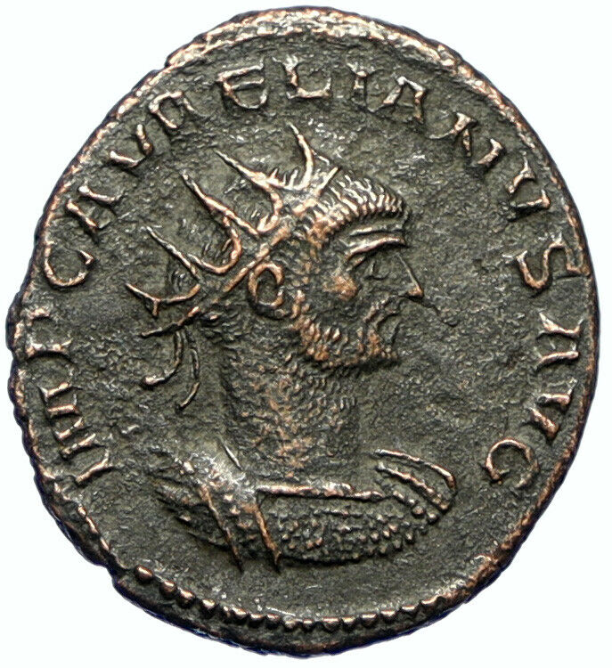 AURELIAN Wreath from Woman 274 AD Rare Ancient ANTIQUE OLD Roman Coin i102823