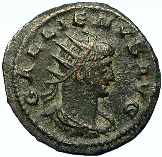 GALLIENUS Authentic Ancient 266AD Antioch Genuine Roman Coin w NEPTUNE i102809