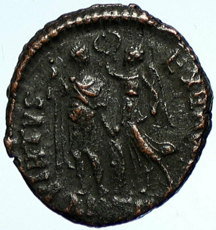 HONORIUS crowned by Victory 395AD Antioch Authentic Ancient Roman Coin i100982