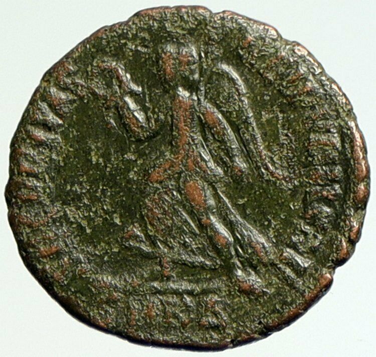 VALENS Genuine 367AD Rome Authentic Ancient OLD Roman Coin VICTORY Angel i104355