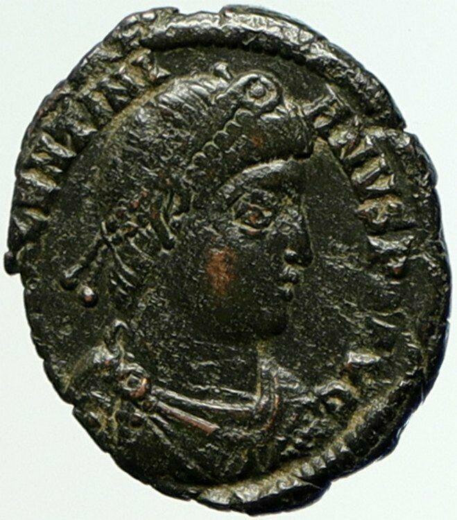 VALENTINIAN I Authentic Ancient 364AD Antique Roman Coin VICTORY & GLOBE i104360