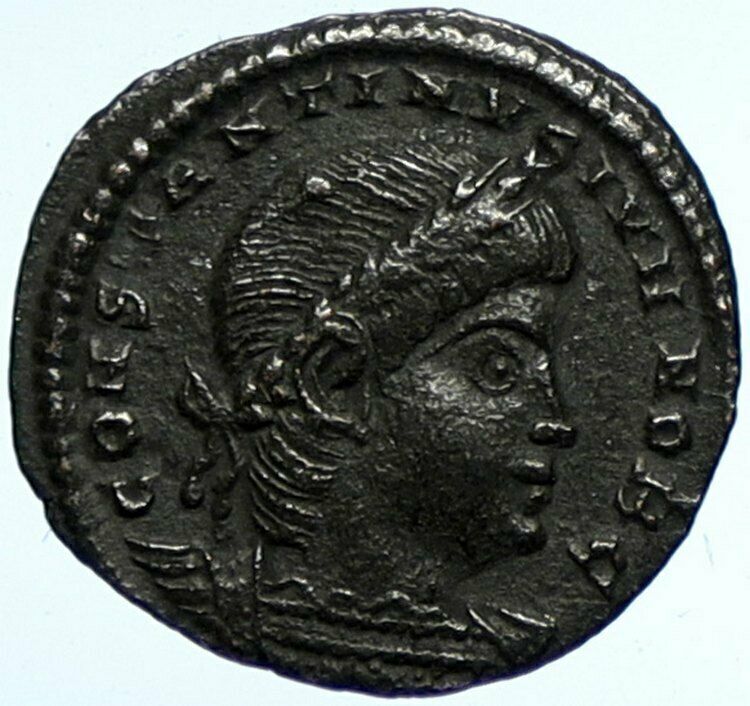 CONSTANTINE II son of the Great Ancient Roman Coin LEGION WAR SOLDIERS i100988