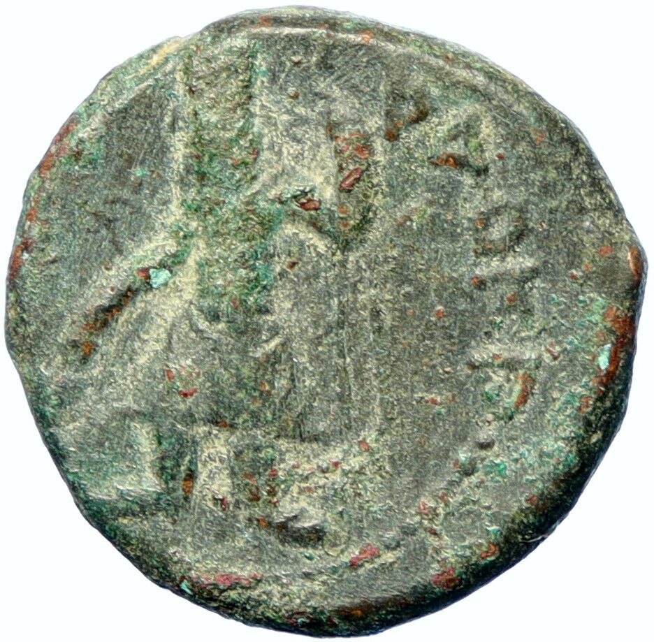 KANISHKA I of Kushan Empire North INDIA Ancient ANTIQUE Greek Coin SHIVA i100979