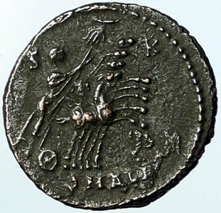 CONSTANTINE I the Great CHARIOT to GOD HAND in HEAVEN Ancient Roman Coin i101662