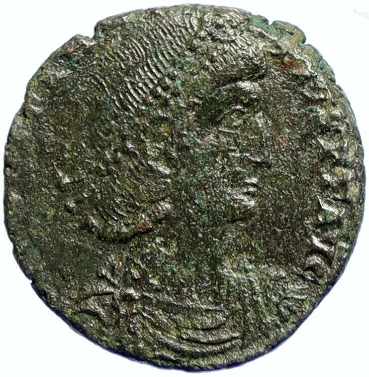 CONSTANTIUS II 351AD Nicomedia Ancient Roman Coin WAR HORSEMAN SPEARED i103700