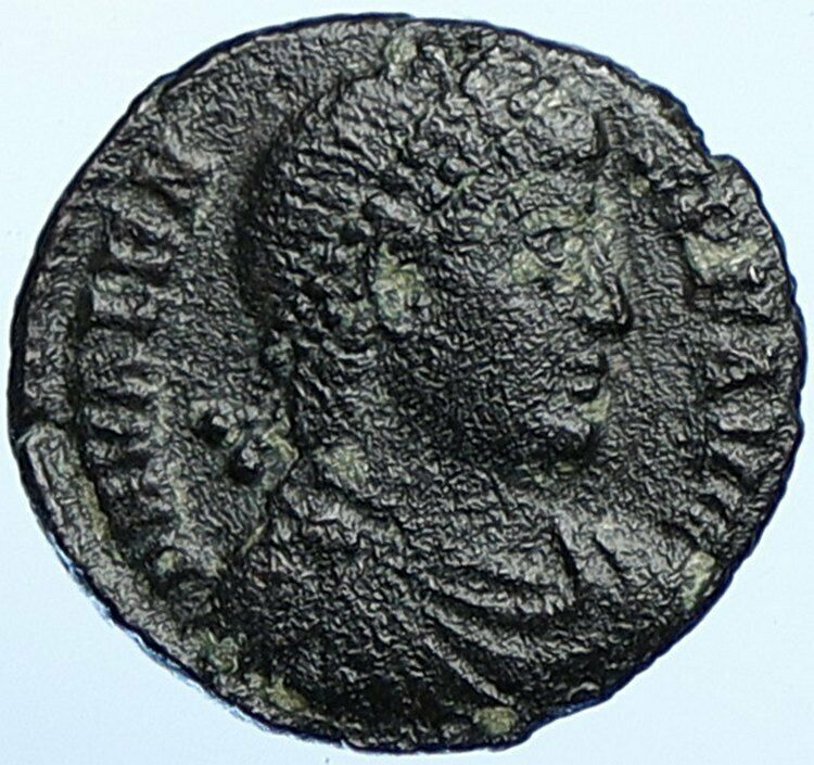 VALENS Original 367AD Arelate Authentic Ancient Roman Coin VICTORY ANGEL i104290