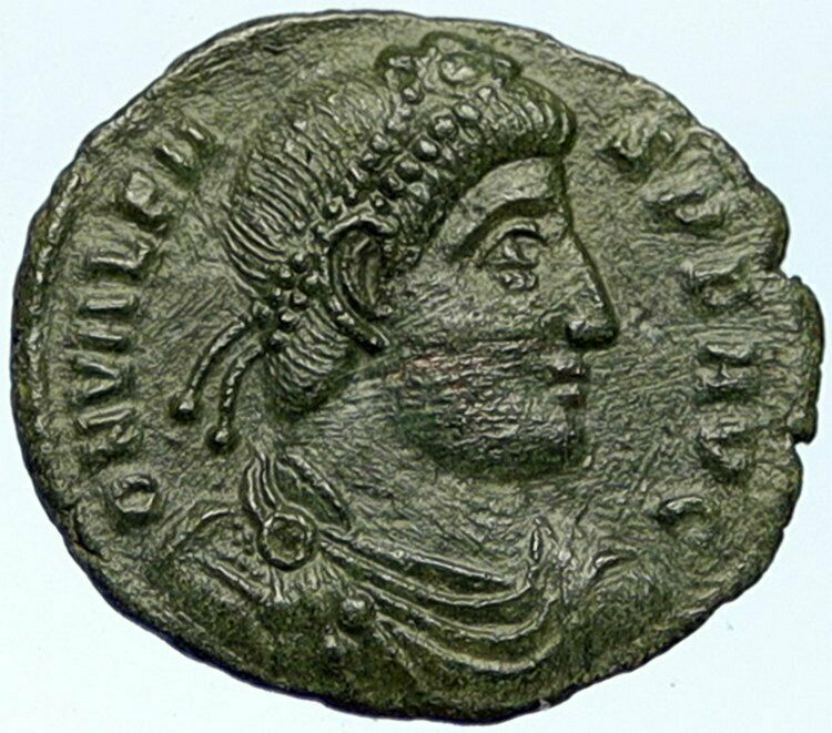 VALENS Original 364AD Siscia Authentic Ancient Roman Coin VICTORY ANGEL i102788