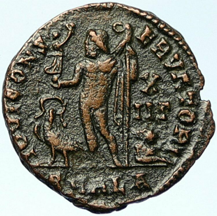 LICINIUS I Authentic Ancient 321AD ALEXANDRIA Roman Coin JUPITER EAGLE i102790