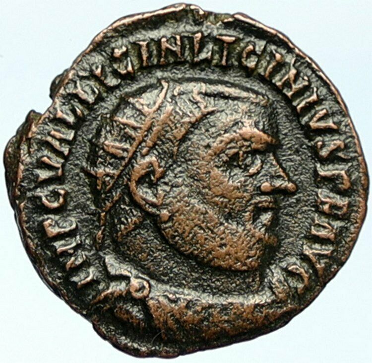 LICINIUS I Authentic Ancient 321AD ALEXANDRIA Roman Coin JUPITER EAGLE i102790