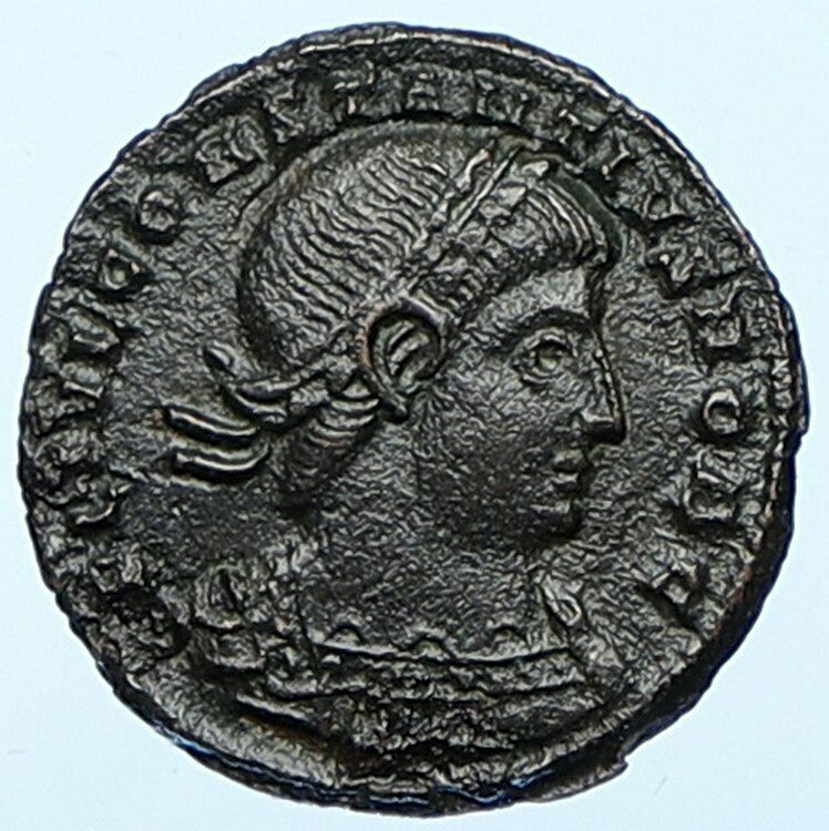 CONSTANTIUS II 330AD Ancient Authentic Roman Coin LEGIONARY WAR SOLDIERS i104293